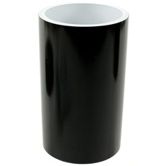 Black and Round Bathroom Tumbler in Resin